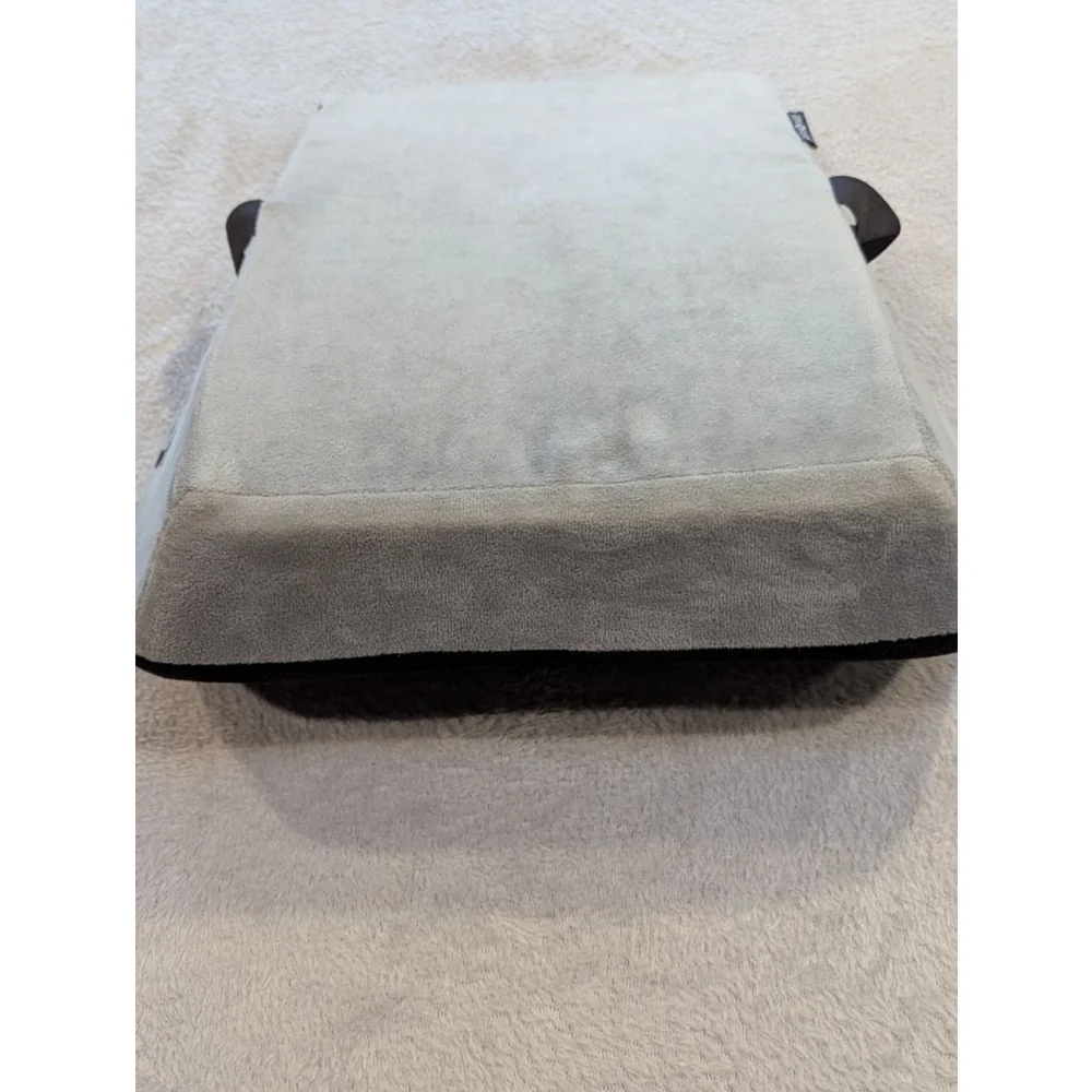 Samsonite Black & Gray Lumbar Support Pillow With Zipper Removeable Cover
